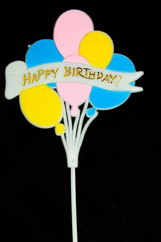 Happy Birthday with Balloons Pic 175mm (6)
